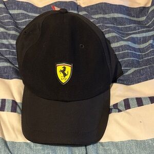 Ferrari Black Cap with Yellow Shield Emblem